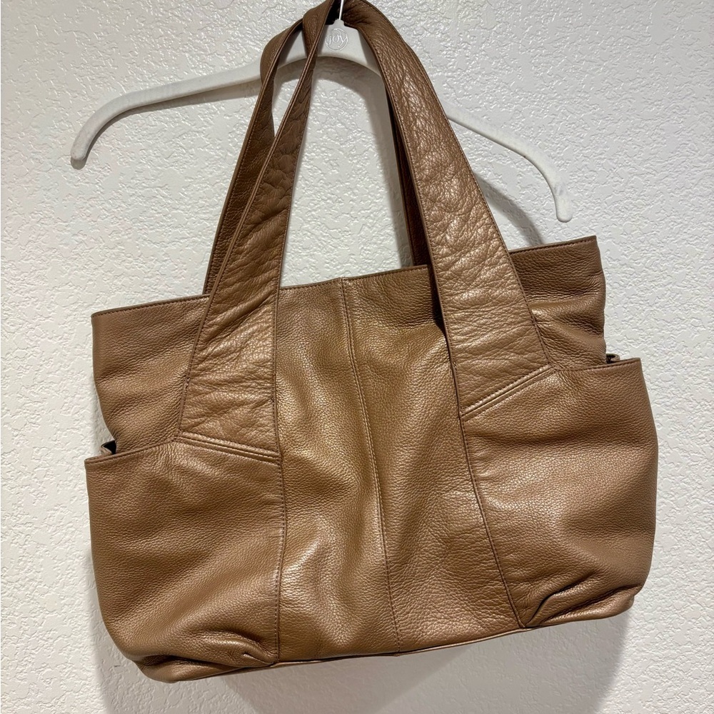 Garnet Hill Brown Leather Shoulder Bag